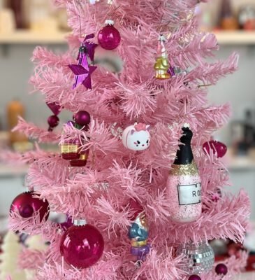 Small Pink Christmas Tree with decoration