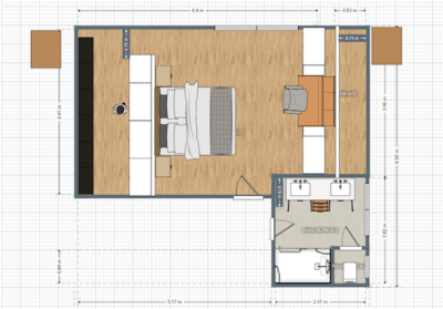 Design concept for a master bedroom with Pax